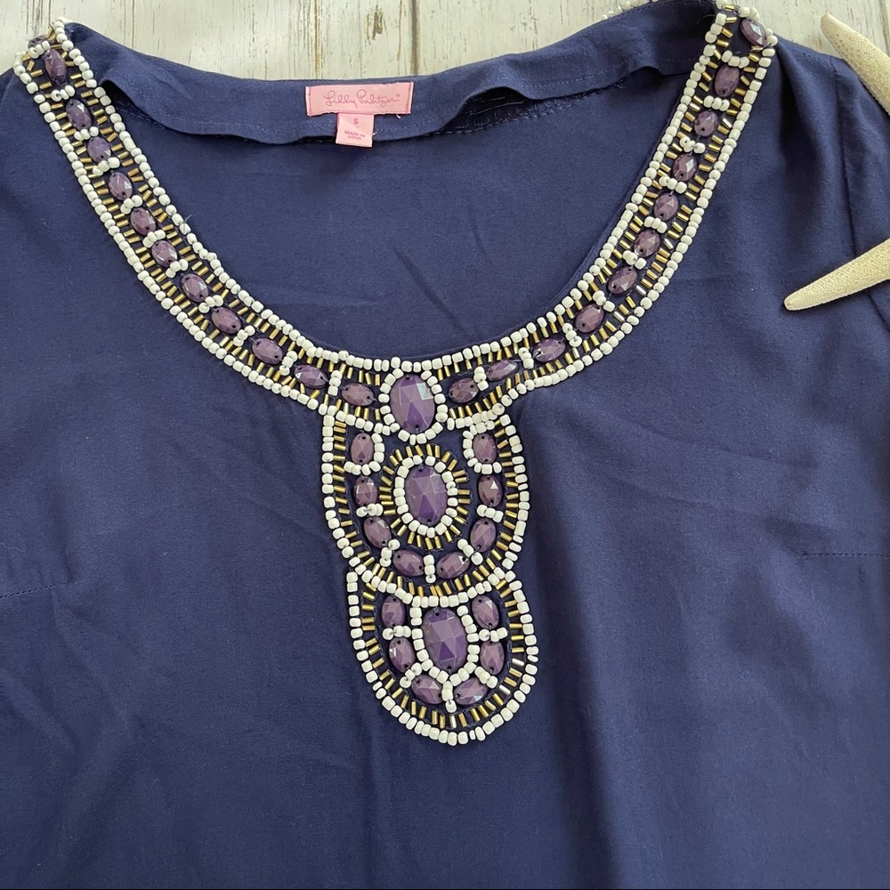 Lilly Pulitzer Sarah Tunic Dress Navy S - Picture 2 of 15